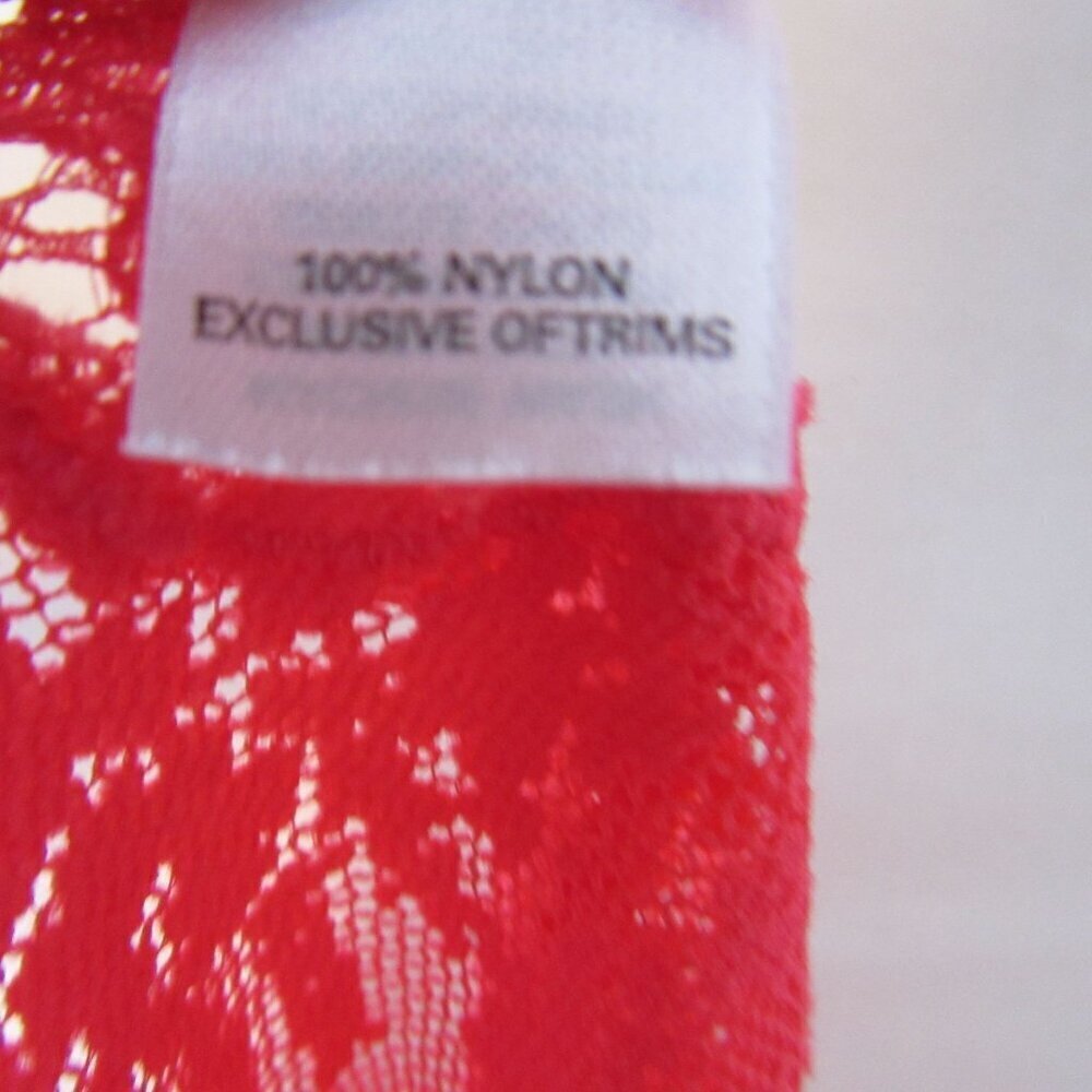 Victoria Secret Dress Red Sheer Animal Print Bodycon Lace Party Womens Large - Picture 7 of 7